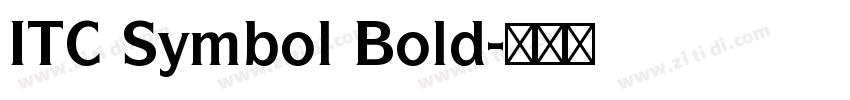 ITC Symbol Bold字体转换